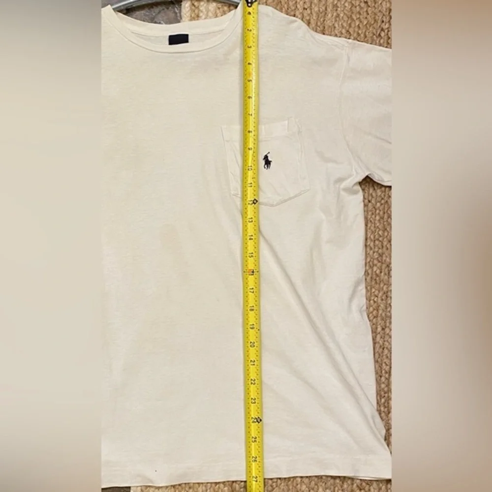 Polo‎ by Ralph Lauren Boy’s Large Crew Neck Cotton White Pocket T-Shirt